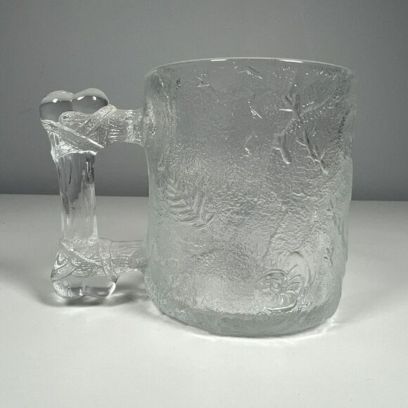 McDonalds (RocDonald's) "Flintstones" Frosted Glass Mugs Set of 2 1993 - Picture 4 of 8